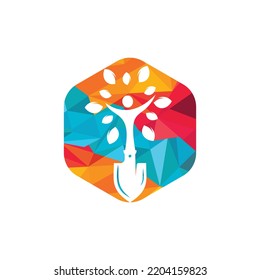 Mit dem Logo des menschlichen Baumes auftauchen. Design-Vorlage für das Green Garden Environment Logo.	