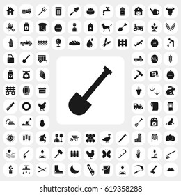 shovel icon. agriculture set. vector sign symbol on white background