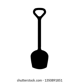 Shovel icon black and white vector 