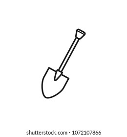 Shovel Icon Design Concept Stock Vector (Royalty Free) 1072107866 ...