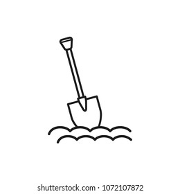 Shovel icon design concept