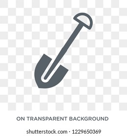 Shovel icon. Shovel design concept from Agriculture, Farming and Gardening collection. Simple element vector illustration on transparent background.