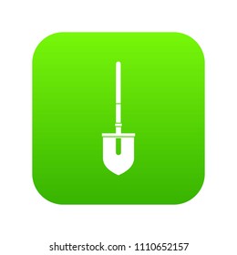 Shovel icon digital green for any design isolated on white vector illustration