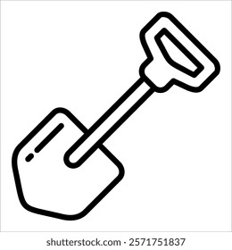 Shovel Icon Element For Design