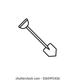 shovel icon. Element of simple icon for websites, web design, mobile app, info graphics. Thin line icon for website design and development, app development on white background