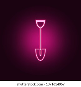 Shovel icon. Elements of Web in neon style icons. Simple icon for websites, web design, mobile app, info graphics