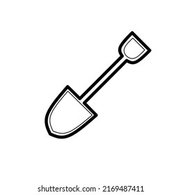 icono de pala con diseño plano