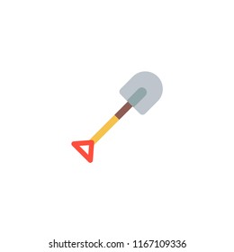 Shovel icon flat element. Vector illustration of shovel icon flat isolated on clean background for your web mobile app logo design.
