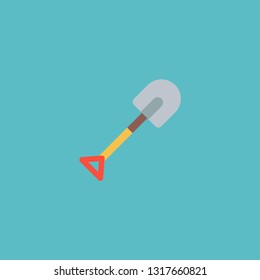 Shovel icon flat element. Vector illustration of shovel icon flat isolated on clean background for your web mobile app logo design.