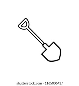 Shovel icon flat. Illustration isolated vector sign symbol.