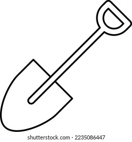 Shovel icon flat. Illustration isolated vector sign symbol on white background..eps
