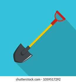 Shovel icon. Flat illustration of shovel vector icon for web