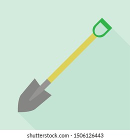 Shovel icon. Flat illustration of shovel vector icon for web design
