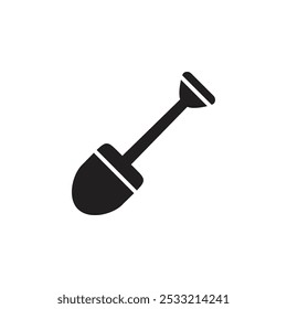 Shovel icon Flat line illustration