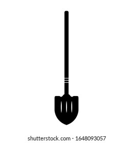 Shovel icon. Flat vector illustration dig on white background.