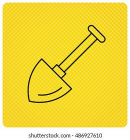 Shovel icon. Garden equipment sign.