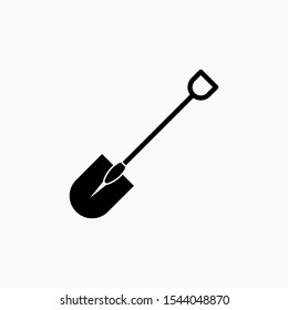 Shovel Icon. Gardening Elements Illustration. Applied as Trendy Symbol for Design Elements, Websites, Presentation and Application - Vector. 
