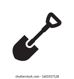 Shovel Icon, Glyph Style Design