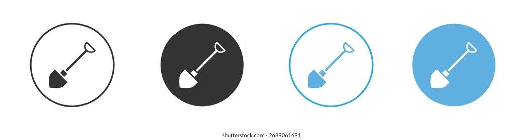 Ícone de pá. Modelo de design de ícone gráfico