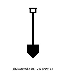 Shovel icon illustrated on background