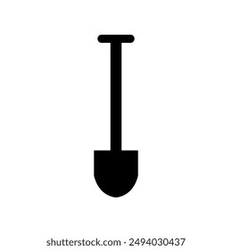 Shovel icon illustrated on background