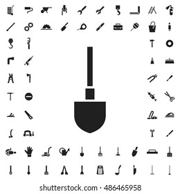 Shovel icon illustration isolated vector sign symbol