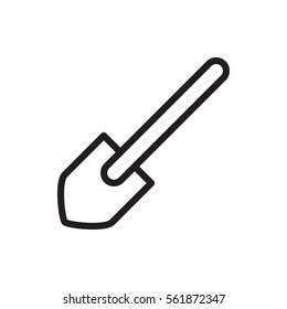 shovel icon illustration isolated vector sign symbol