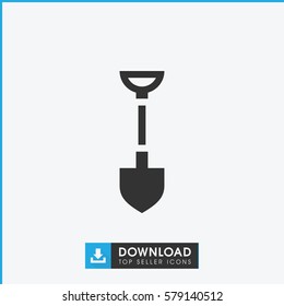 shovel icon illustration isolated vector sign symbol