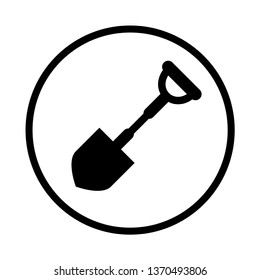 Shovel Icon Illustration As A Simple Vector Sign & Trendy Symbol for Design, Websites, Presentation or Application.