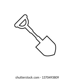 Shovel Icon Illustration As A Simple Vector Sign & Trendy Symbol for Design, Websites, Presentation or Application.