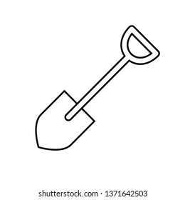 Shovel Icon Illustration As A Simple Vector Sign & Trendy Symbol for Design, Websites, Presentation or Application.
