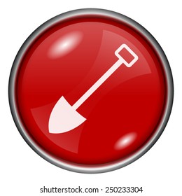 Shovel icon. Internet button on white background. 