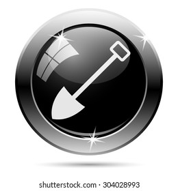 Shovel icon. Internet button on white background. EPS10 vector 