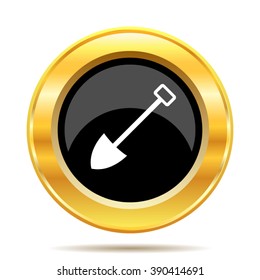 Shovel icon. Internet button on white background. EPS10 vector.