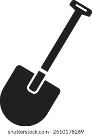 Shovel icon. Isolated shovel line style. on white background. Vector illustration
