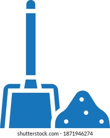 shovel icon isolated sign symbol and flat style for app, web and digital design. Vector illustration.