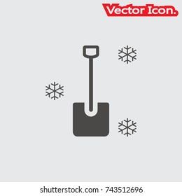 shovel icon isolated sign symbol and flat style for app, web and digital design. Vector illustration.