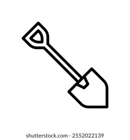 Shovel icon line style transparent