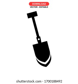 shovel icon or logo isolated sign symbol vector illustration - high quality black style vector icons
