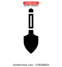 shovel icon or logo isolated sign symbol vector illustration - high quality black style vector icons
