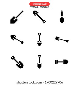 shovel icon or logo isolated sign symbol vector illustration - Collection of high quality black style vector icons
