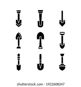 shovel icon or logo isolated sign symbol vector illustration - Collection of high quality black style vector icons
