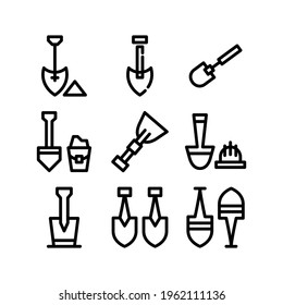 shovel icon or logo isolated sign symbol vector illustration - Collection of high quality black style vector icons
