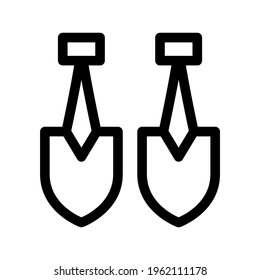 shovel icon or logo isolated sign symbol vector illustration - high quality black style vector icons

