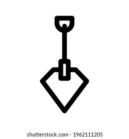 shovel icon or logo isolated sign symbol vector illustration - high quality black style vector icons
