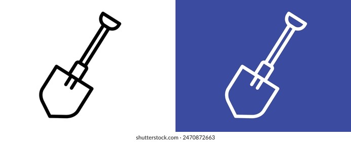 Shovel icon logo set vector