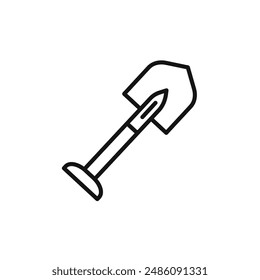 Shovel icon logo sign vector outline