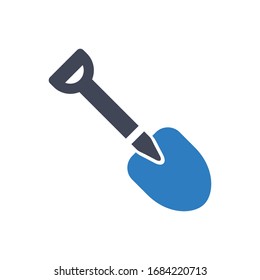 Shovel icon on white background