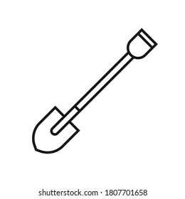 Shovel Icon on white background. Vector Design Template