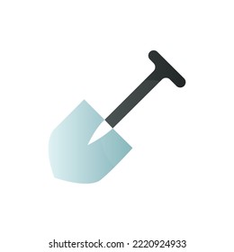 shovel icon on a white background, vector illustration